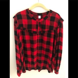 Old Navy plaid flannel top